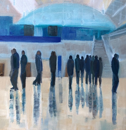 Jo Holdsworth - Meet Me Here - Oil on canvas 30 x 30 cm