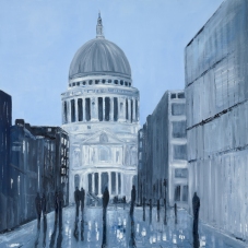 Jo Holdsworth - Moonlit Dome - Oil on canvas 70 x 70 cm